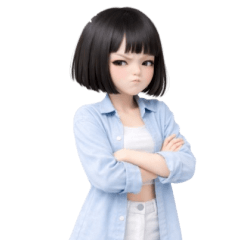 Girl Fierce and cool (No text)