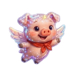 Cute pig plump sticker