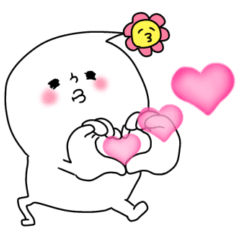 毎日使える白い花の妖精スタンプ