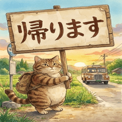 A pop out nostalgia Brown Tabby greeting