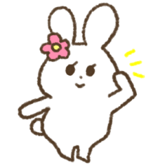 Mild mannered rabbit Sticker