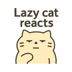 Lazy Cat Chill Reactions Stickers