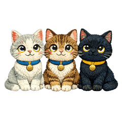 Three Cats from Home (Family)