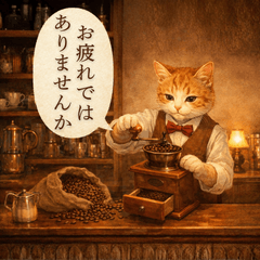 Comforting words from the cafe cat