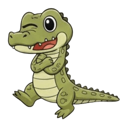 Cute snake-crocodile LINE stickers