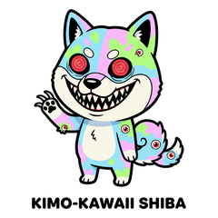Kimo-Kawaii Surreal Shiba Inu Stickers