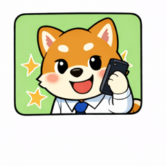Working Shiba Inu Office Life Stickers