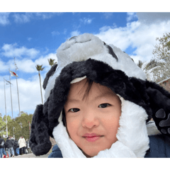 可愛い孫2人と男前なマル