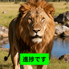 Polite Lion (Big Cat) Stickers