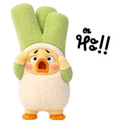 Grumpy Duck cute spring onion