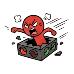 暴怒的紅綠燈小人