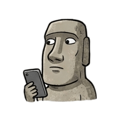 已讀不回的摩艾石像