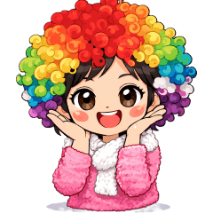Rainbow Curly-haired Girl