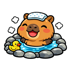 温泉水豚：治愈放松