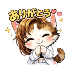 Adorable Cat Girl Stickers