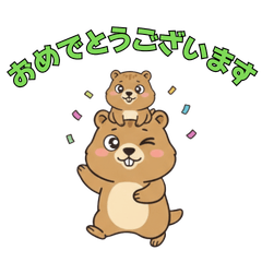 Cute marmot stickers0313