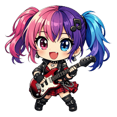 Chibi Guitarist Girl
