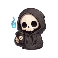 Hoodie Skeleton  Digital Stickers vol.1