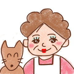 Crayon-style Auntie Stickers