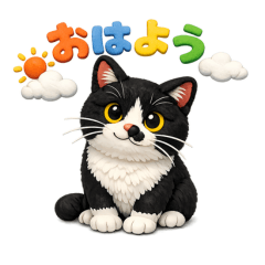 Cute Clay Cat Stickers