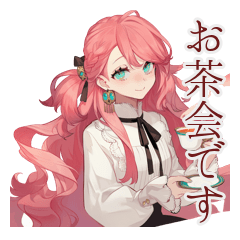 上品な女の子のティータイム