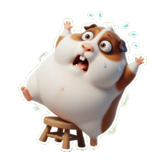 แฮมสเตอร์อ้วนกอดแน่นๆ