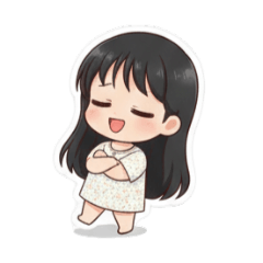 Chibi Girl with flower dress