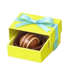 Mini box chocolate gift stamp neon