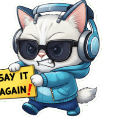 แมวฮิปฮอป เอาขนมมา ไม่งั้นโดนข่วนนะ!