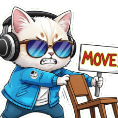 소문 듣고 털이 곤두선 힙합 고양이