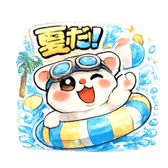 Summer Fun Hamster Stickers
