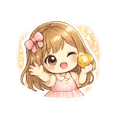 Golden Pastel Girl