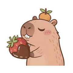 Capybara in valentine's day