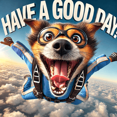 限界突破！スカイダイブ犬