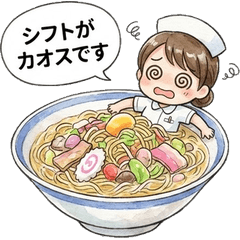 護理師日常２！夜班美食與交班的小護士