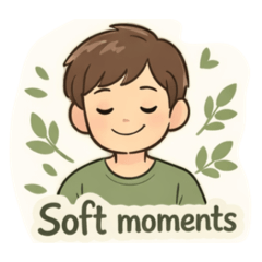 Mindfully Boy message stamps