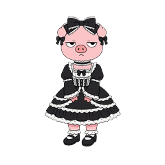 a Gothic Pink Pig