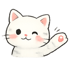 Soft White Kitty Daily Feelings