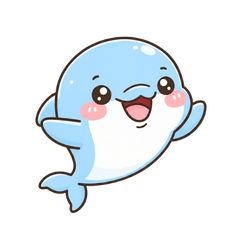 Cute simple Dolphin stickers