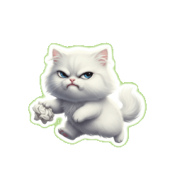 登場！オーバーリアクションなデカ顔にゃん