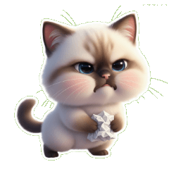 왕대두 고양이 단호박 거절 & 무시 중