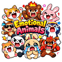 Emotional Animals Sticker