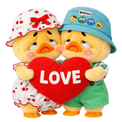 Grumpy Duck cute sweet couple