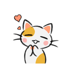 Relaxed cat illustration hand-drawn