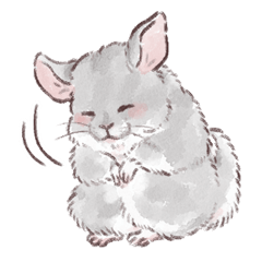 Fluffy chinchilla-san Sticker