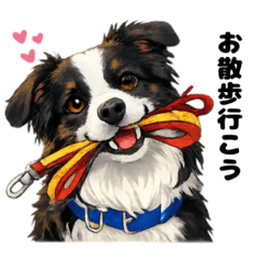 Everyday Border Collie Sora Stickers