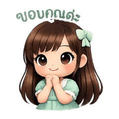 Cute girl bigeyes green