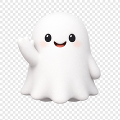 Fluffy Ghost's Emotional Expressions