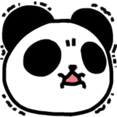 움직이는 꽃가루 알레르기 판다 스티커