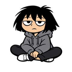 A girl with a lazy vibe